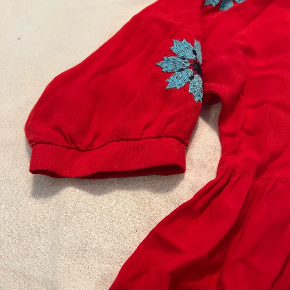 Umgee boho Western Red 3/4 Sleeve Tunic/Dress - Picture 7 of 14